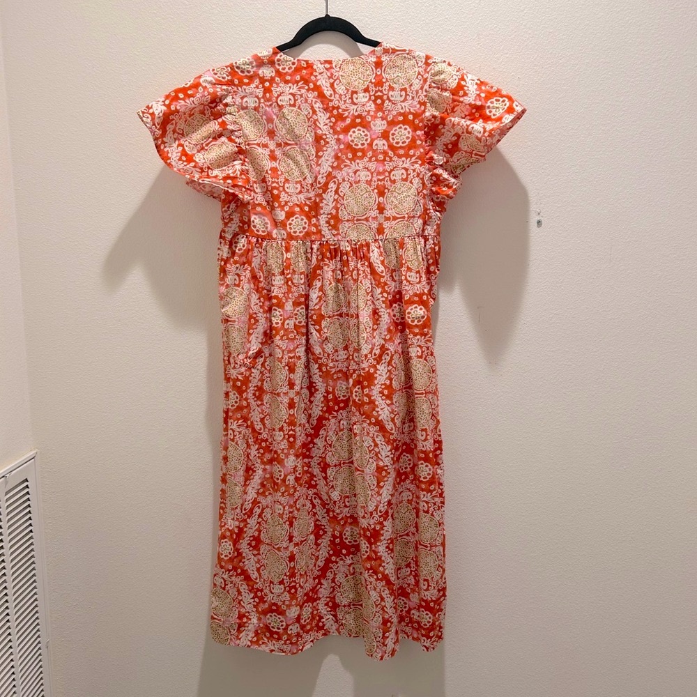 Anthropologie Maeve Red and Cream Women’s Dress - Picture 4 of 6